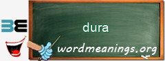 WordMeaning blackboard for dura